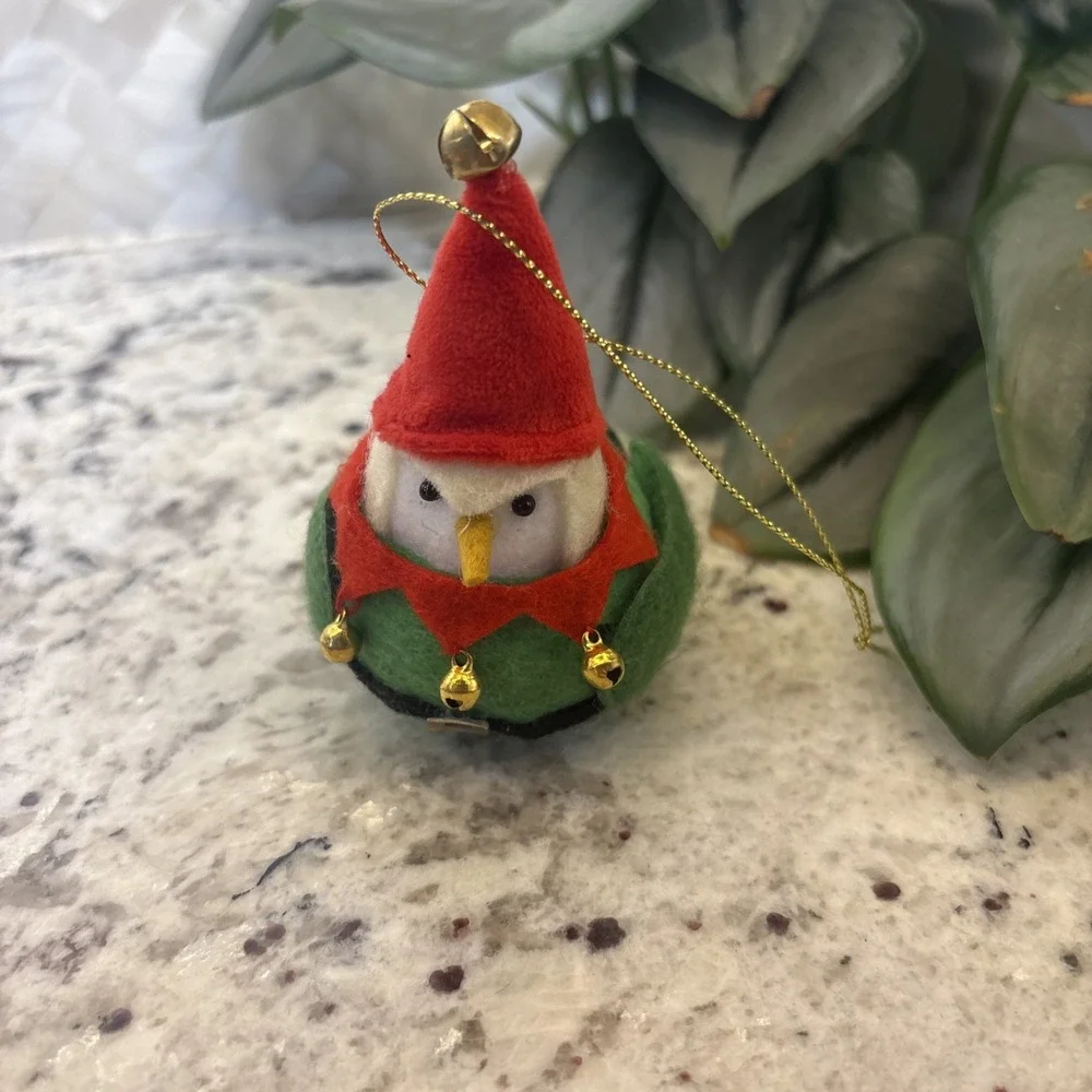 Felt Bird Ornaments Featherly Friends Wondershop Set Of 7 Christmas Tree Santa